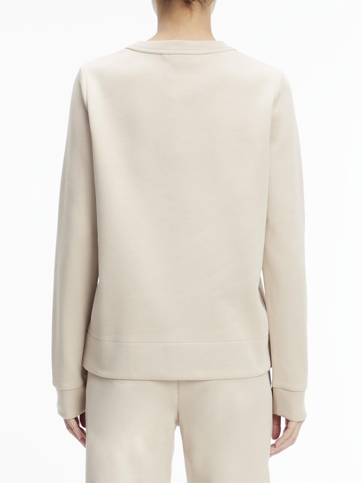 Calvin Klein MICRO LOGO ESS SWEAT Kadın Krem Sweatshirt
