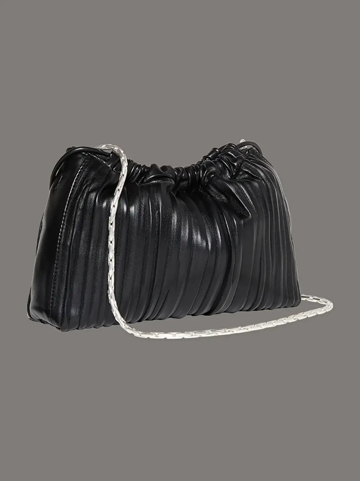 Calvin Klein PLISSE DRAWSTRING BAG Siyah Kadın El Çantası