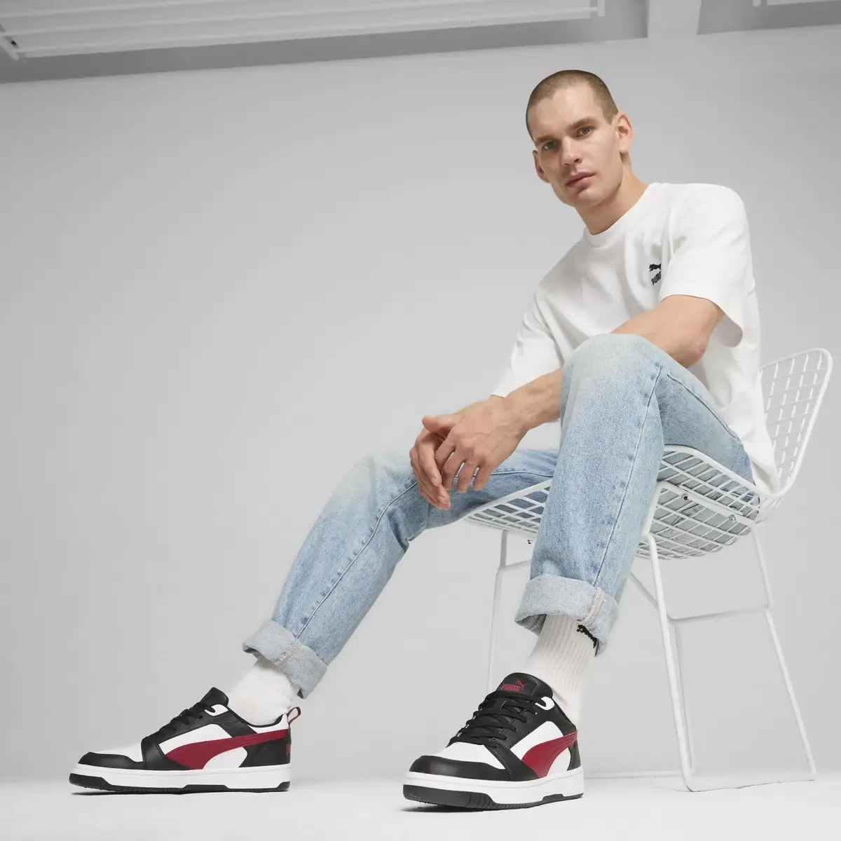Puma Rebound v6 Low Beyaz Unisex Günlük Spor Ayakkabı