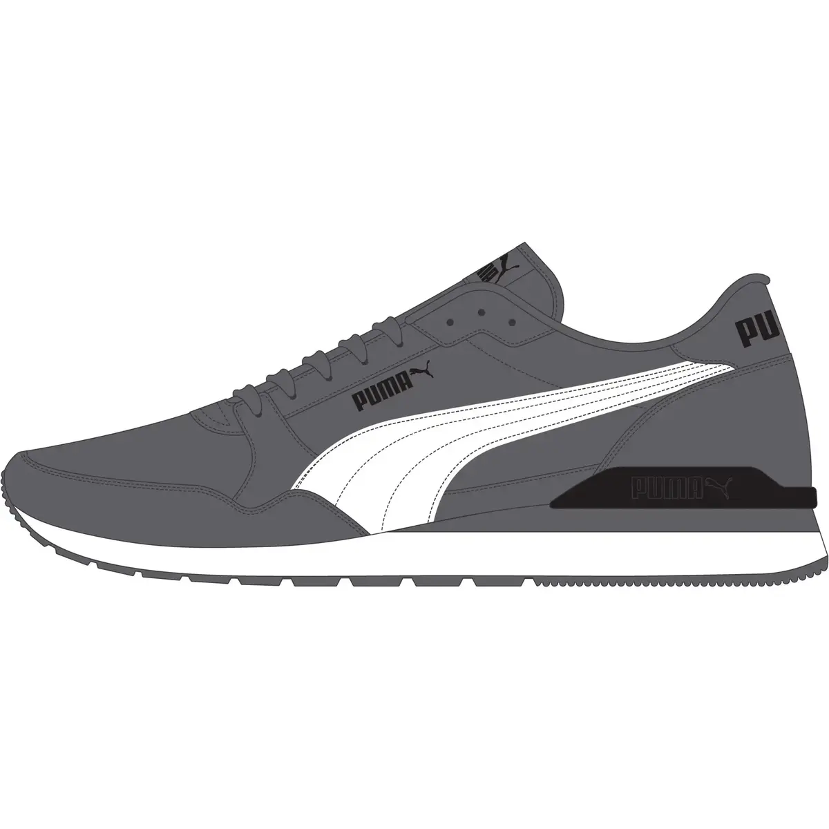 Puma ST Runner v3 Fileli Siyah Erkek Günlük Spor Ayakkabı