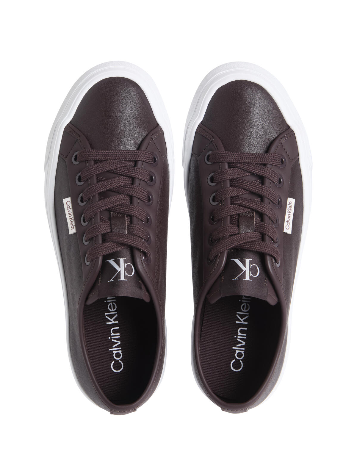 Calvin Klein VULC FLATF LACE UP LTH CK Mor Kadın Günlük Spor Ayakkabı Calvin Klein VULC FLATF LACE UP LTH CK Mor Kadın Günlük Spor Ayakkabı