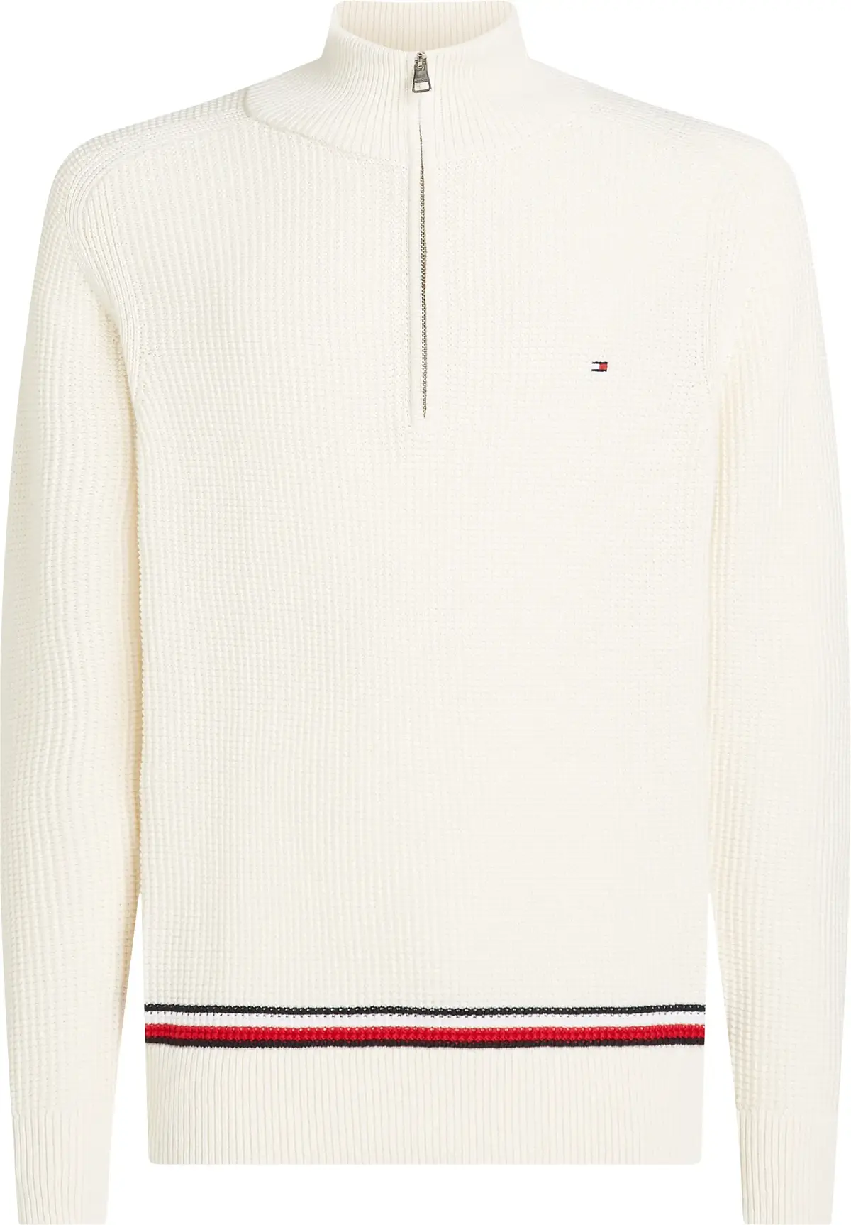 Tommy Hilfiger STRUCTURE GLOBAL STR, Z00 Krem Erkek Kazak