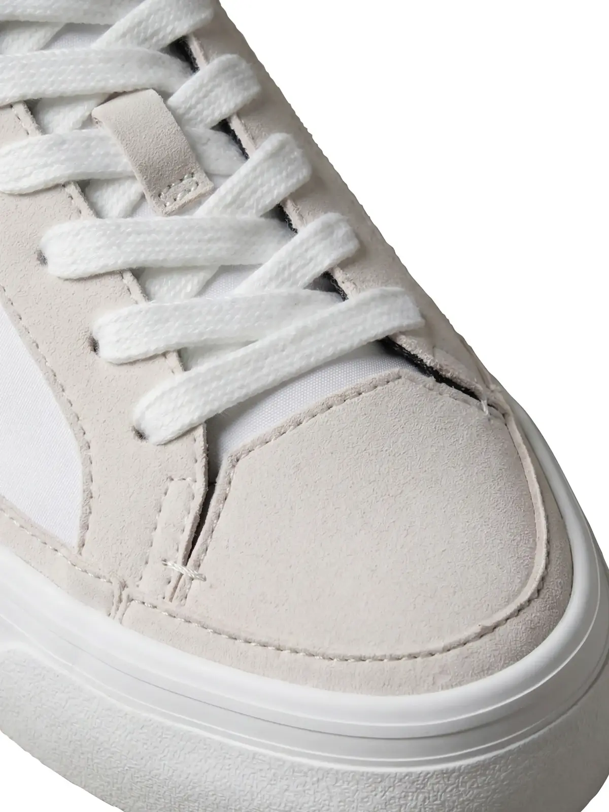 Calvin Klein VULC FLATF LACEUP NY, 01W Bej Kadın Spor Ayakkabı