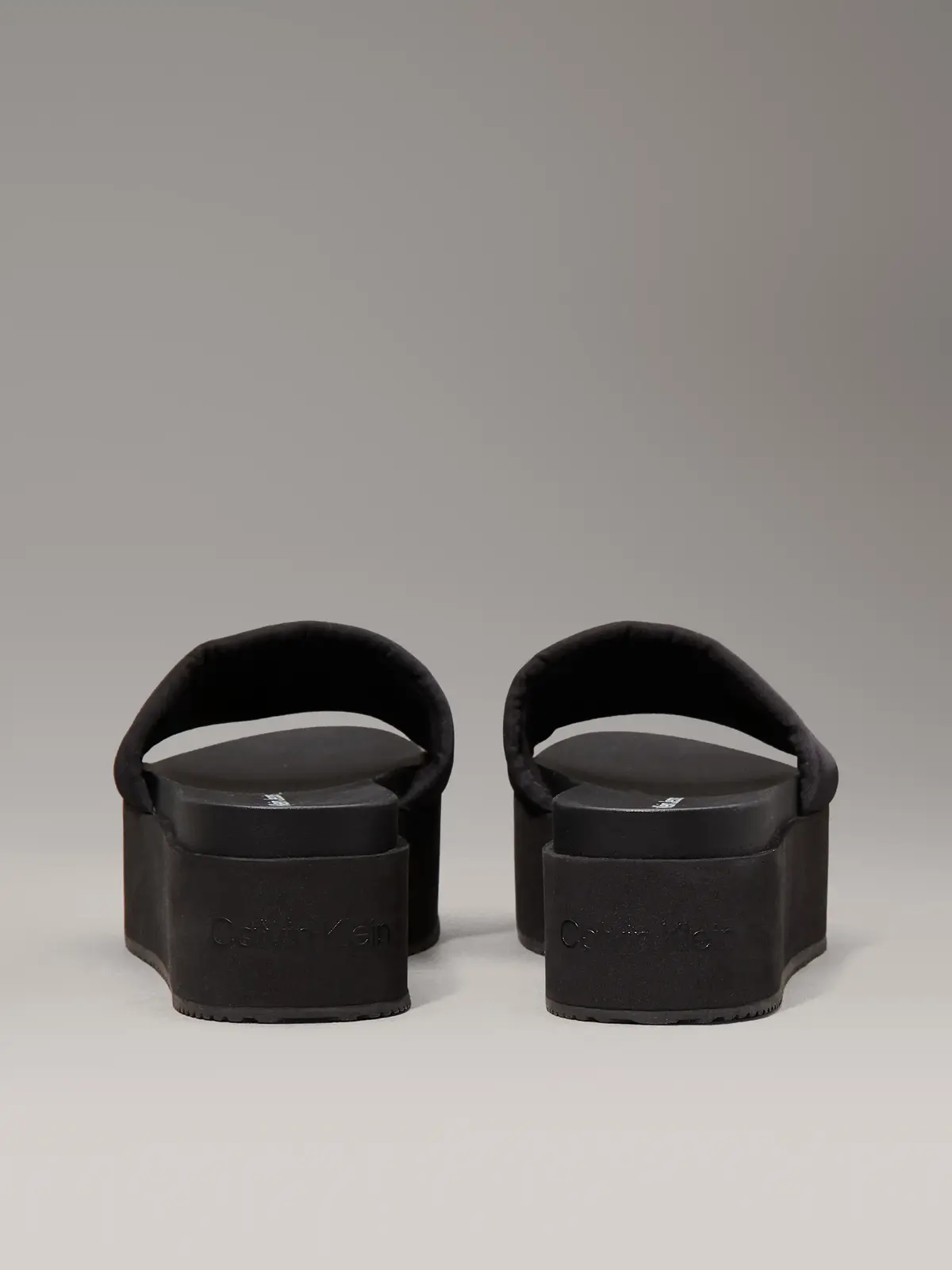 Calvin Klein FLATFORM SANDAL SLID, 0GJ Siyah Kadın Terlik
