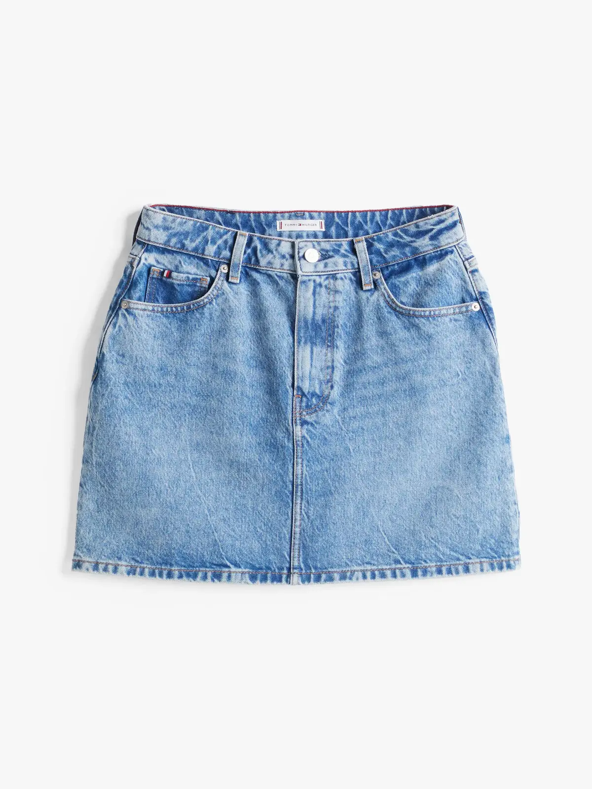 Tommy Hilfiger DNM MINI SKIRT HW AL, 1A8 Mavi Kadın Elbise-Etek