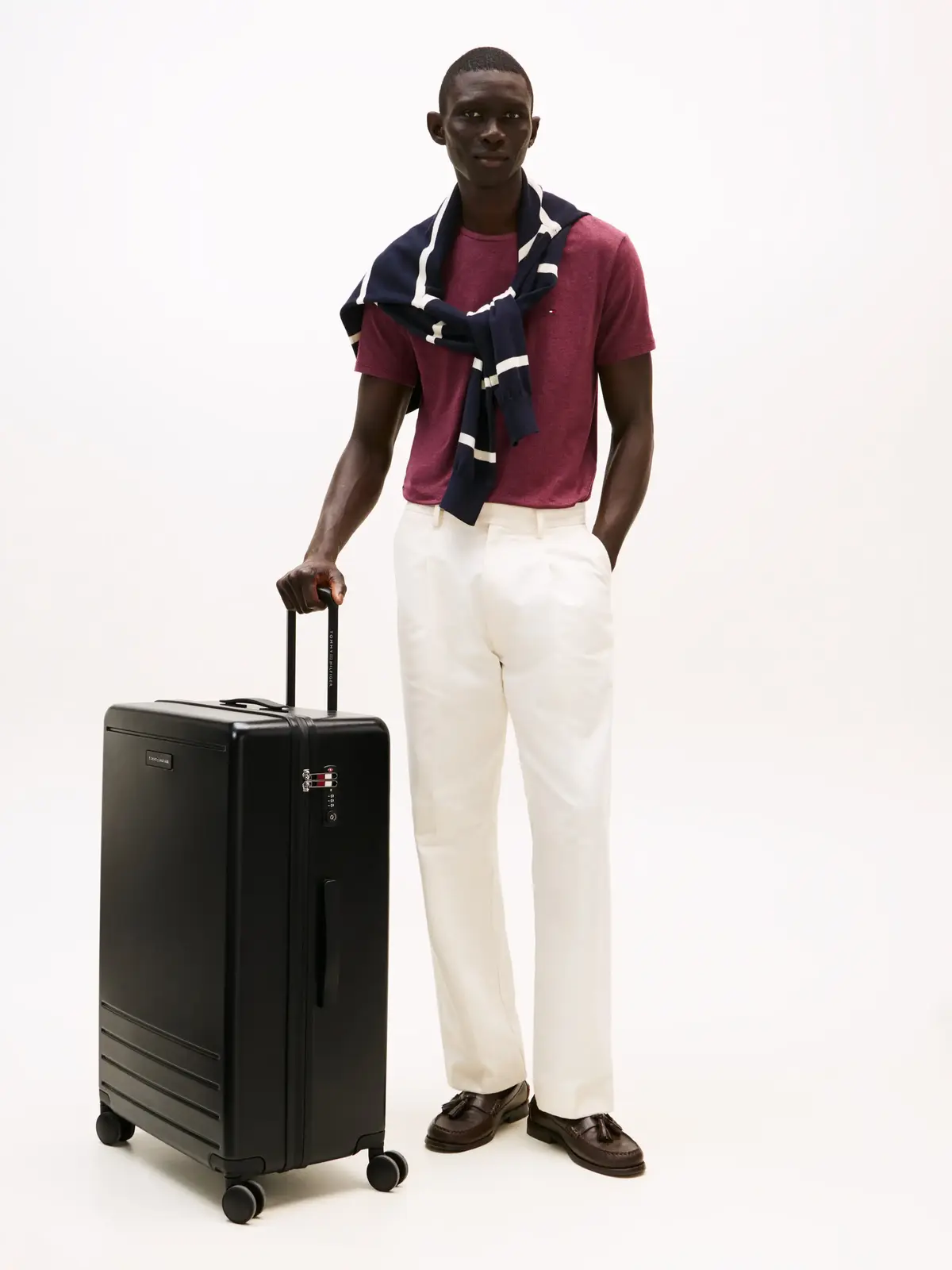 Tommy Hilfiger TH LARGE SUITCASE, BDS Siyah Erkek Çanta & Cüzdan