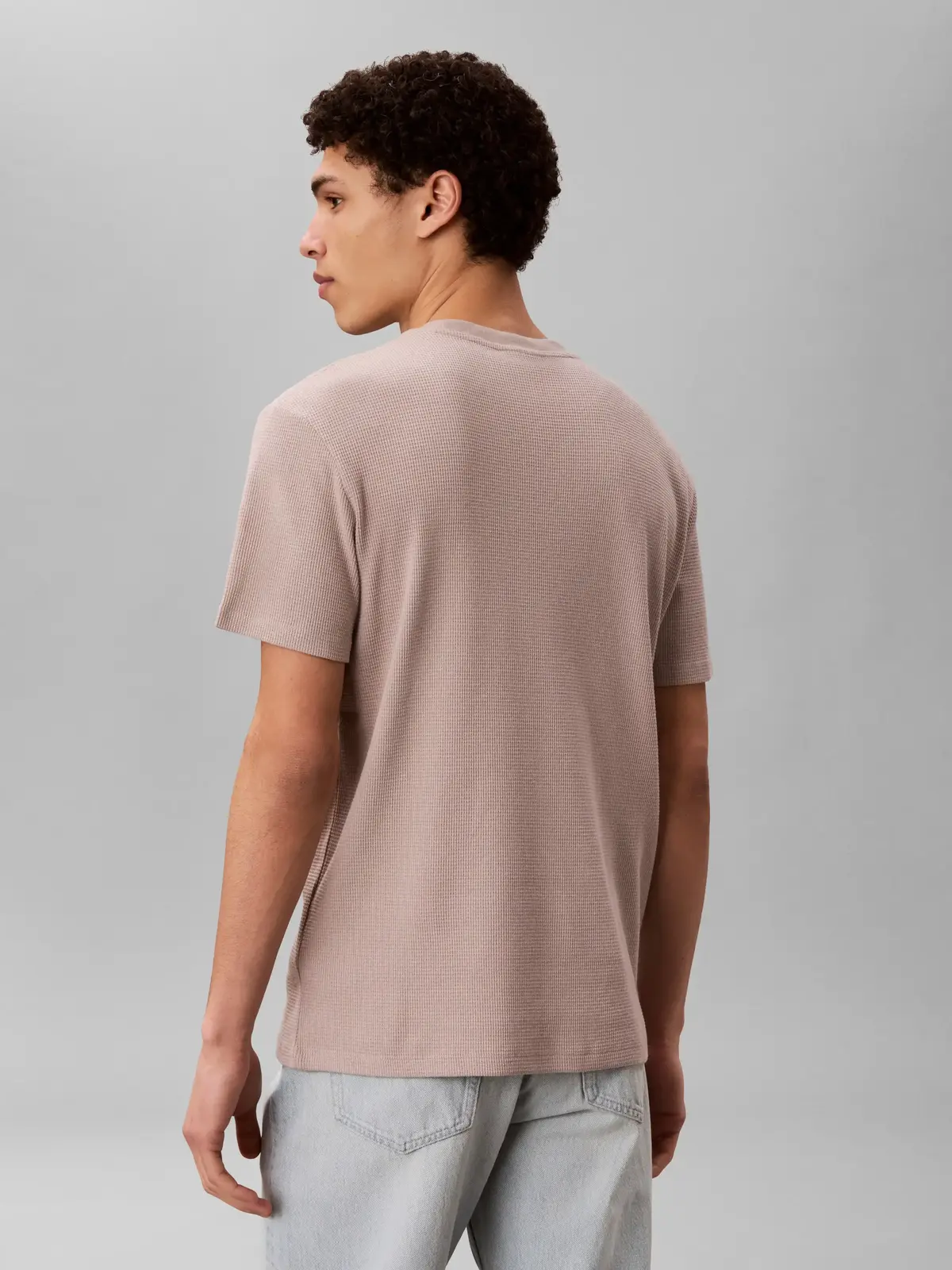 Calvin Klein SS WAFFLE BADGE CREW, K6B Pembe Erkek T-Shirt