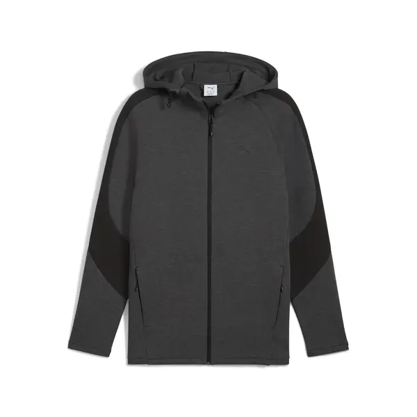 Puma EVOSTRIPE Core FZ Hoodie Gri Erkek Fermuarlı Üst