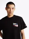 Tommy Hilfiger TJM RLX UNI FLAG TIG, BDS Siyah Erkek T-Shirt & Polo
