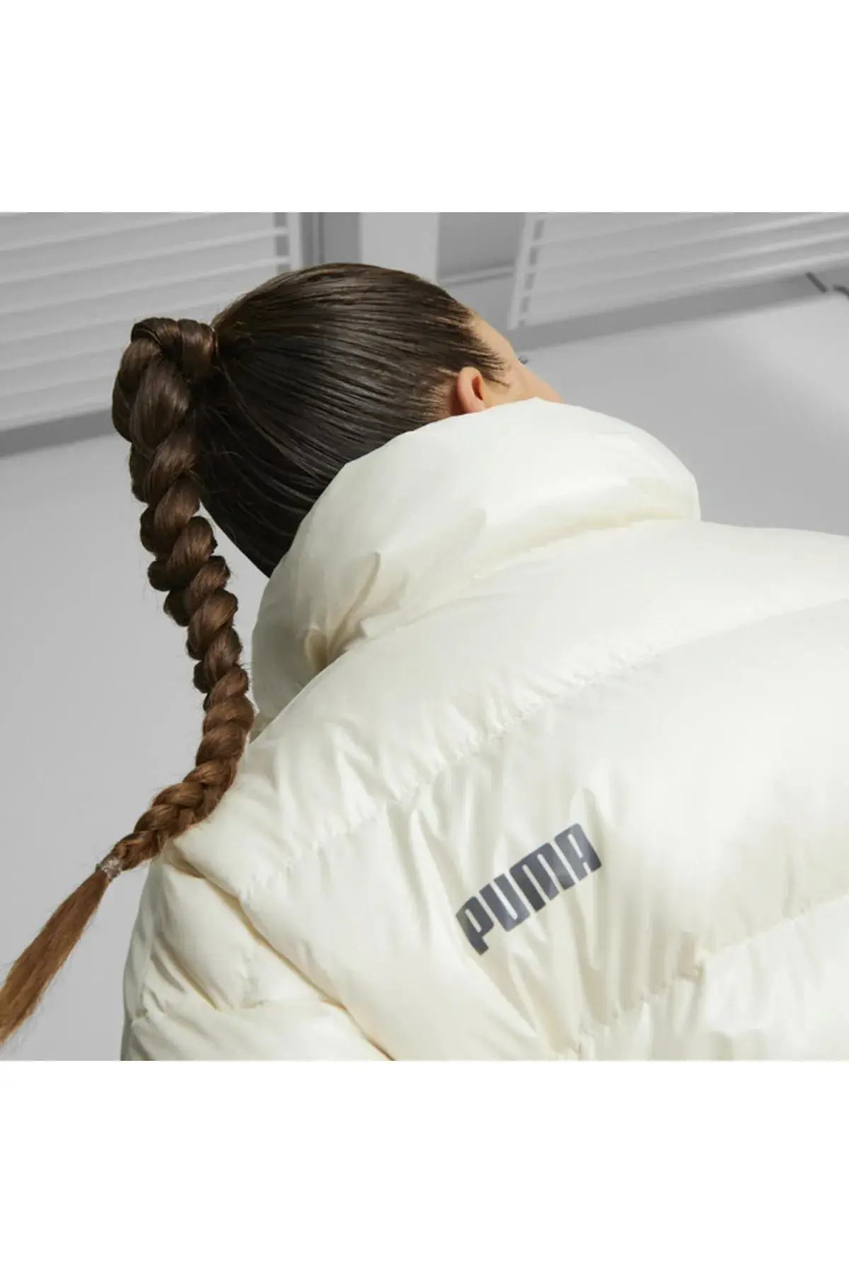 Puma Style Down Shiny Puffer Bej Kadın Şişme Mont