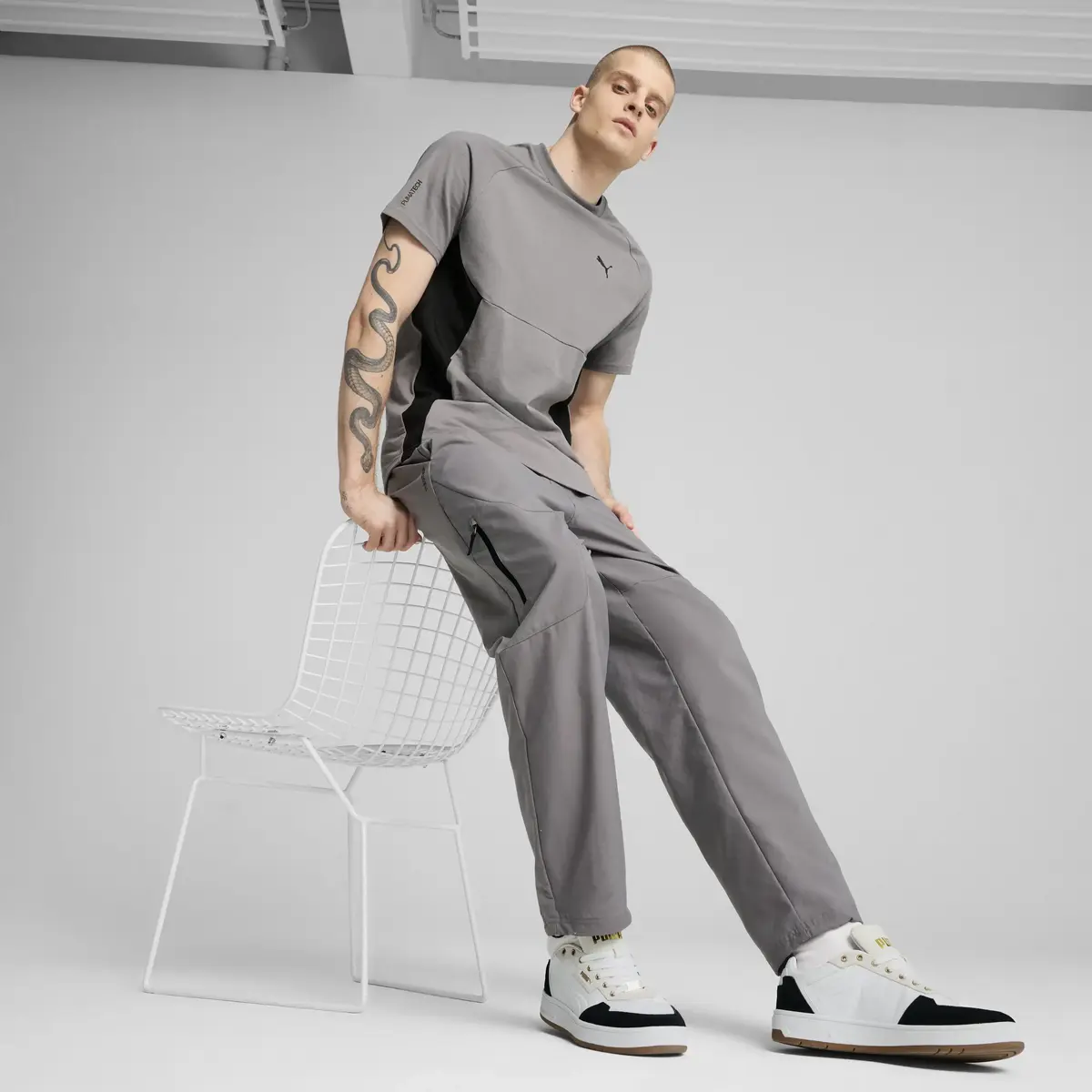 PUMATECH Cargo Woven Pants Gri Erkek Eşofman Altı