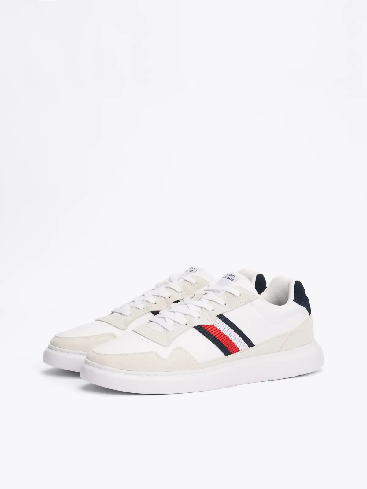 Tommy Hilfiger LIGHT CUPSOLE LTH MI, 0K6 Beyaz Erkek Spor Ayakkabı & Sneaker