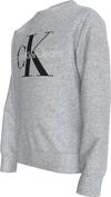Calvin Klein CK MONOGRAM TERRY CN Erkek Gri Sweatshirt