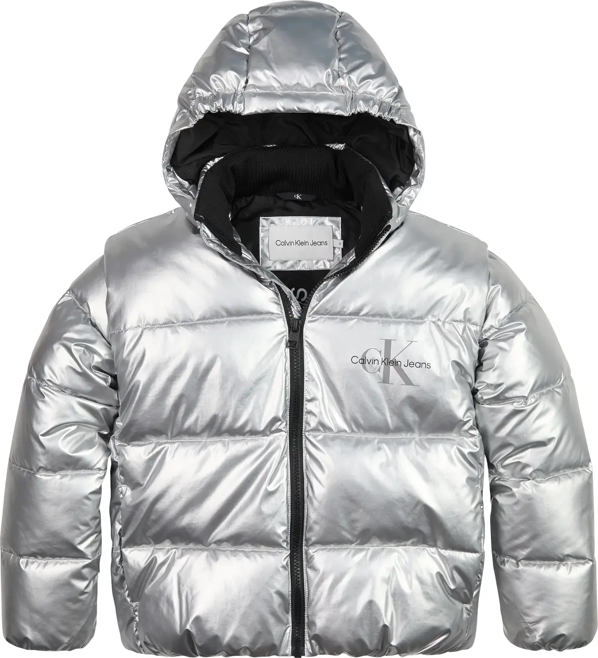 Calvin Klein 2 IN 1 METALLIC PUFF Kadın Gri Şişme Mont