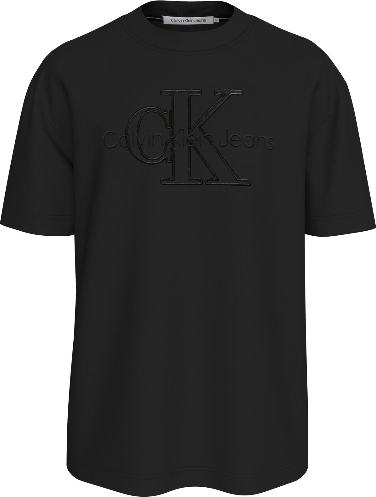Calvin Klein MONOLOGO APPLIQUE TE Erkek Siyah T-Shirt