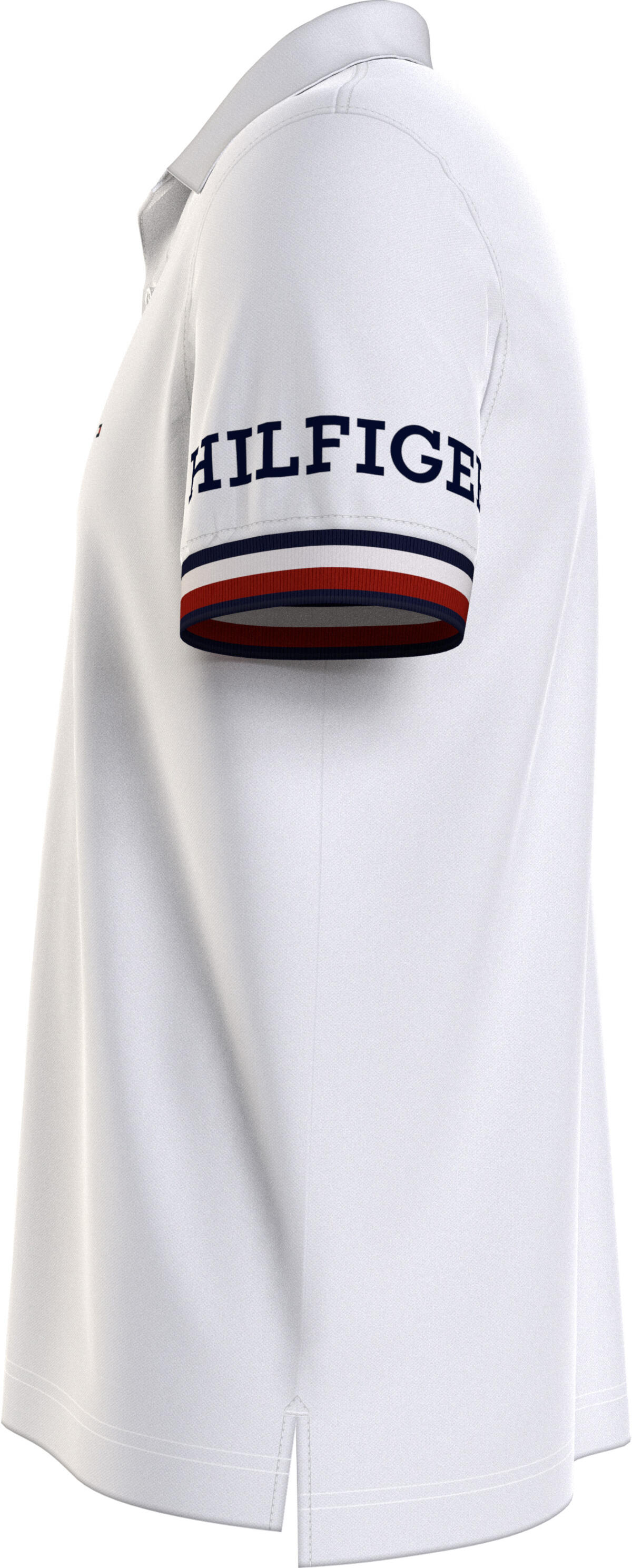 Tommy Hilfiger MONOTYPE GS CUFF SLI Erkek Beyaz Polo T-Shirt