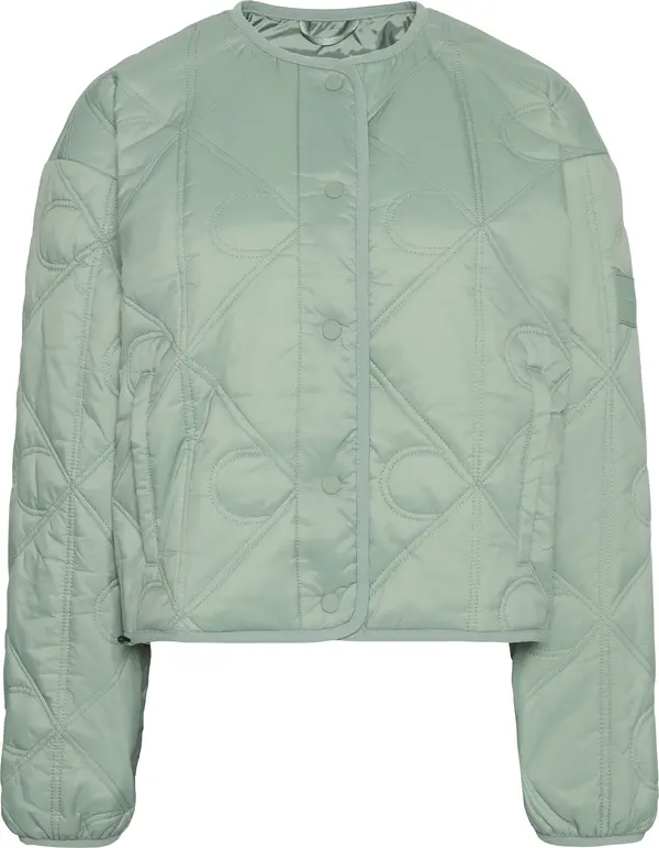 Calvin Klein LIGHTWEIGHT AOP QUILTED LINER Kadın Yeşil Mont