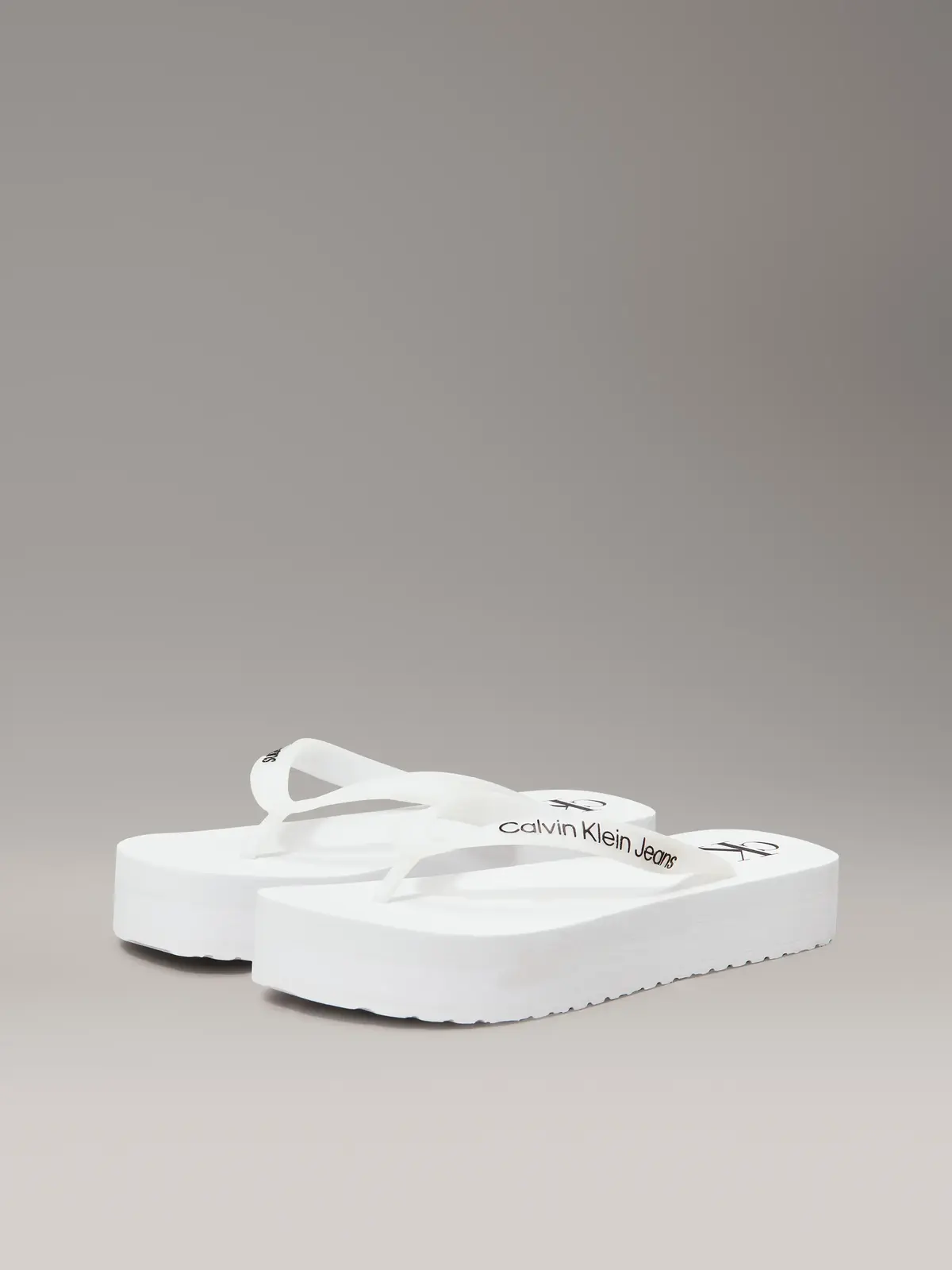 Calvin Klein BEACH SANDAL FLATFOR, 01W Beyaz Kadın Terlik