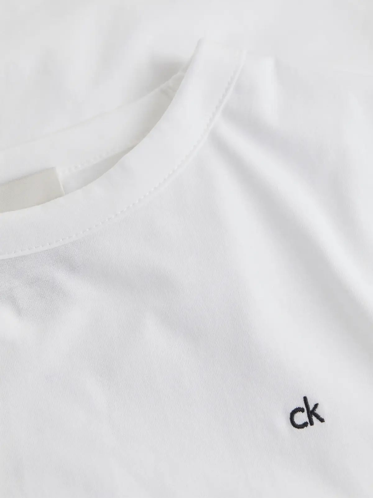 Calvin Klein CK EMB GRAPHIC SLIM, YAF Beyaz Kadın T-Shirt & Polo