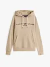 Tommy Hilfiger TOMMY LOGO HOODY Erkek Krem Sweatshirt
