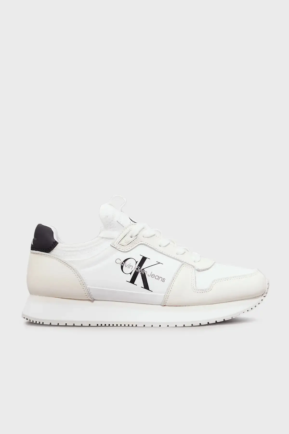 Calvin Klein RUNNER SOCK LACEUP M Beyaz Kadın Günlük Spor Ayakkabı