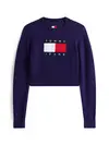 Tommy Hilfiger TJW SPARKLE FLAG SWE, VLY Lacivert Kadın Kazak