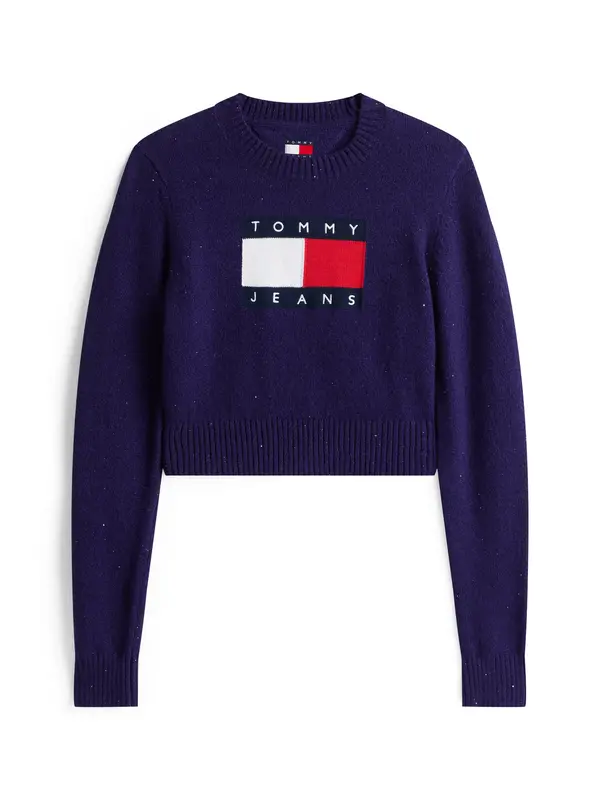 Tommy Hilfiger TJW SPARKLE FLAG SWE, VLY Lacivert Kadın Kazak