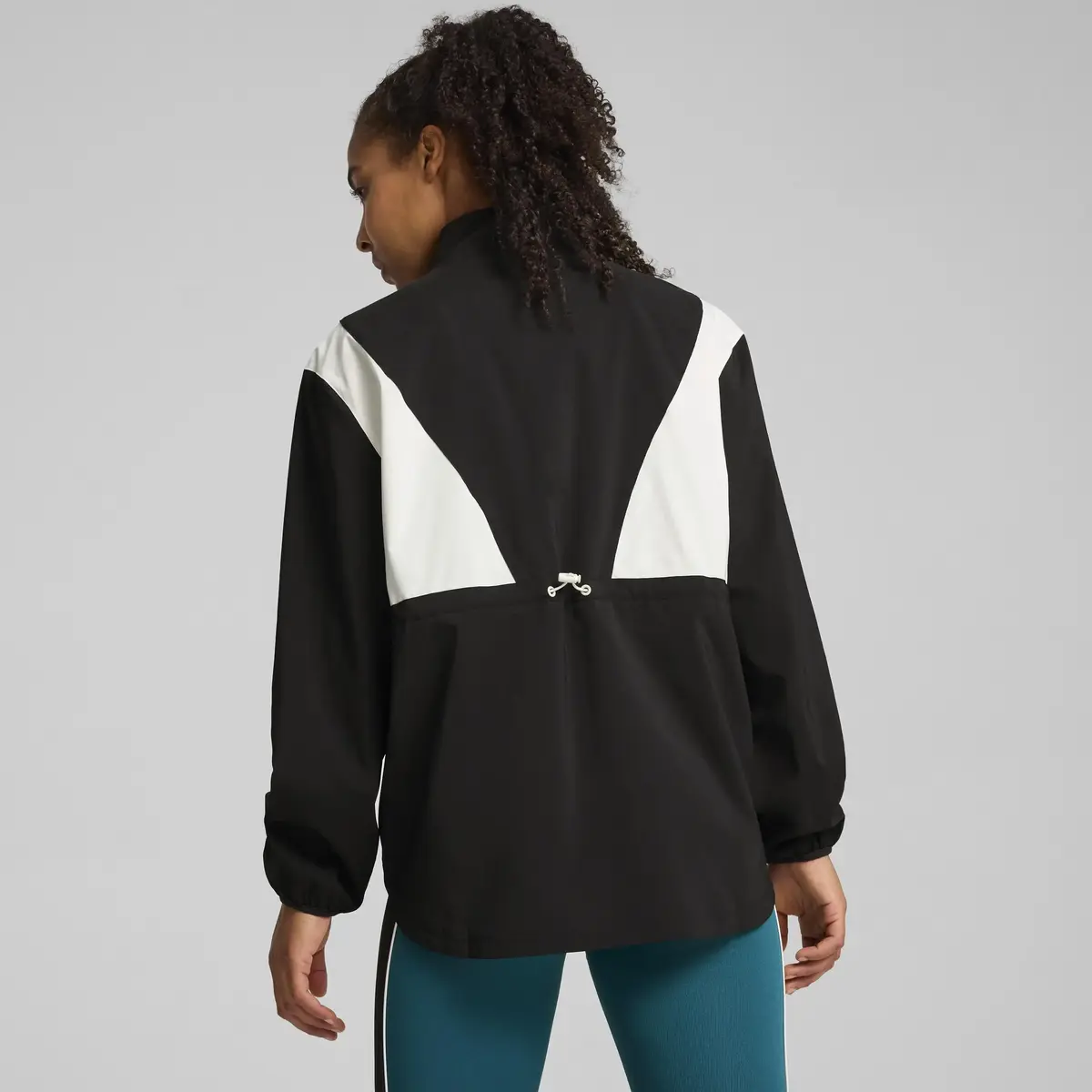 Puma TRAINING WOVEN JACKET - LONG Siyah Kadın Sweatshirt