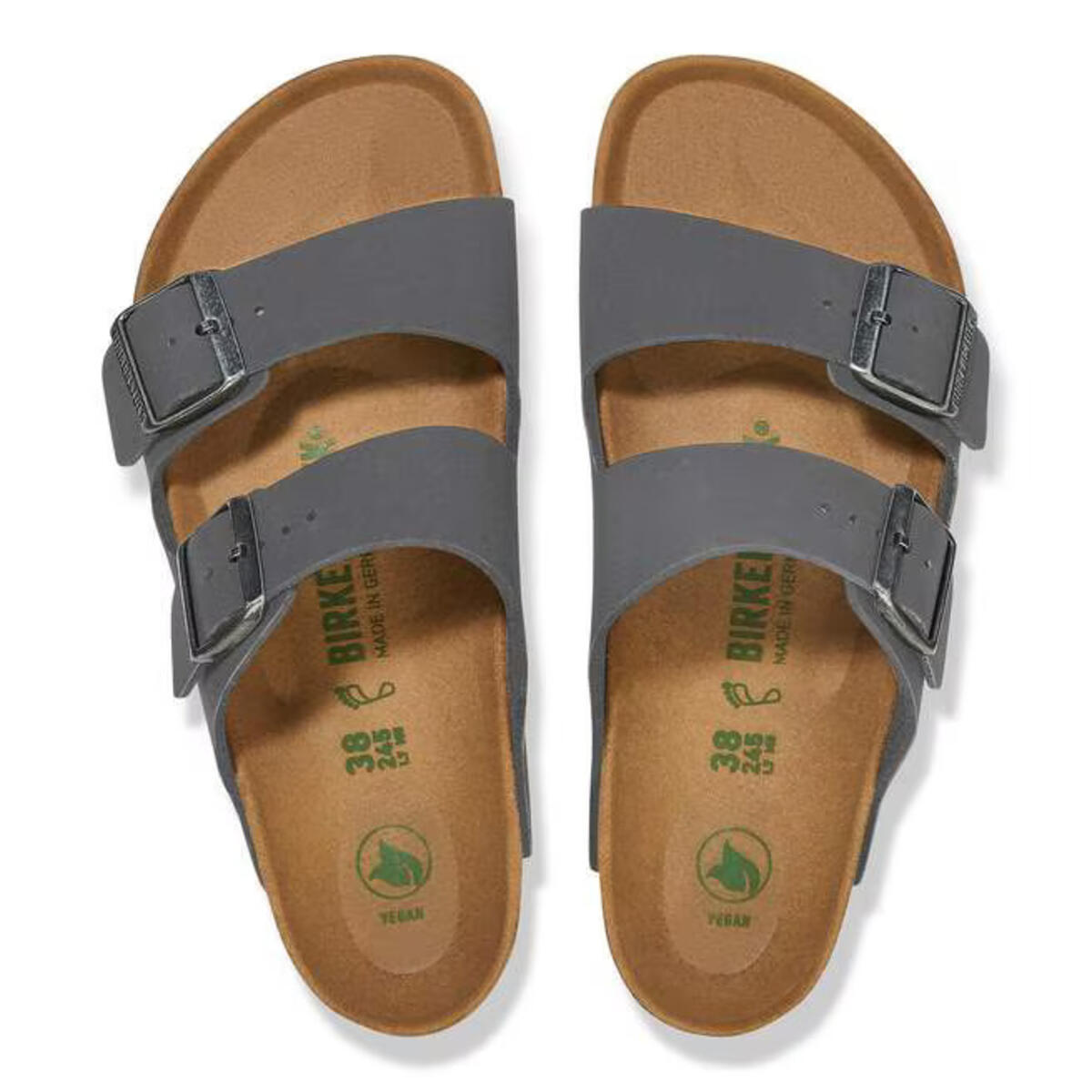 Birkenstock ARIZONA BF NU EARTHY VEGAN Gri Kadın Çift Bantlı Terlik
