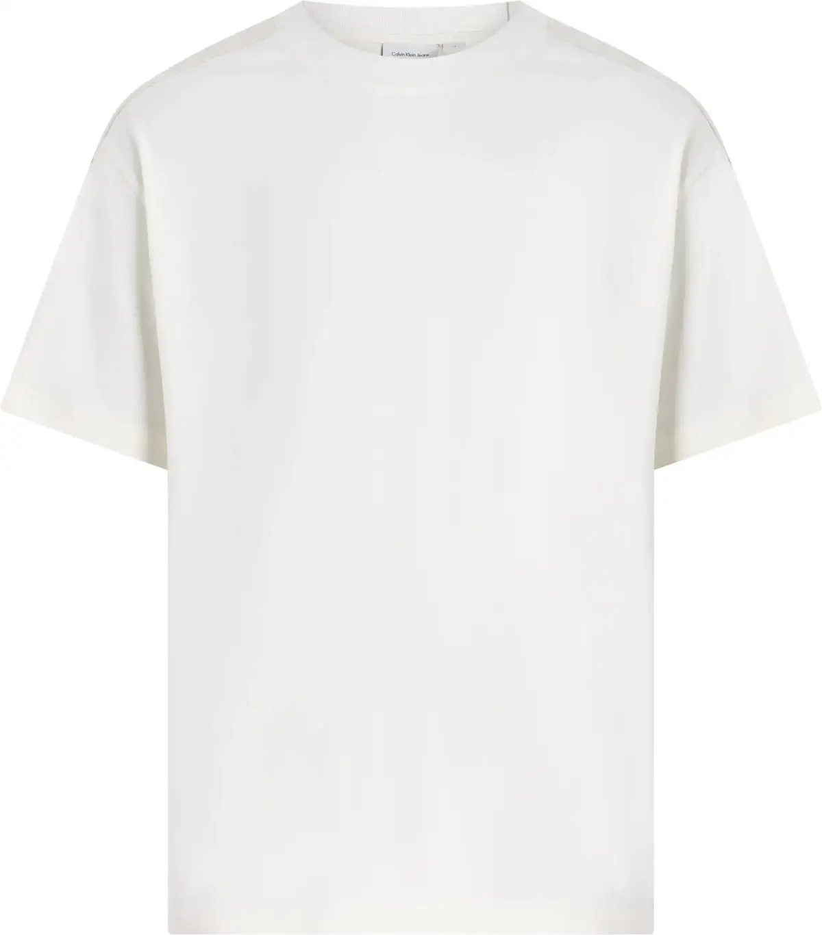 Calvin Klein LOGO TAPE TEE, YAS Krem Erkek T-Shirt & Polo