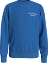 Calvin Klein CKJ STACK LOGO SWEAT Erkek Mavi Sweatshirt