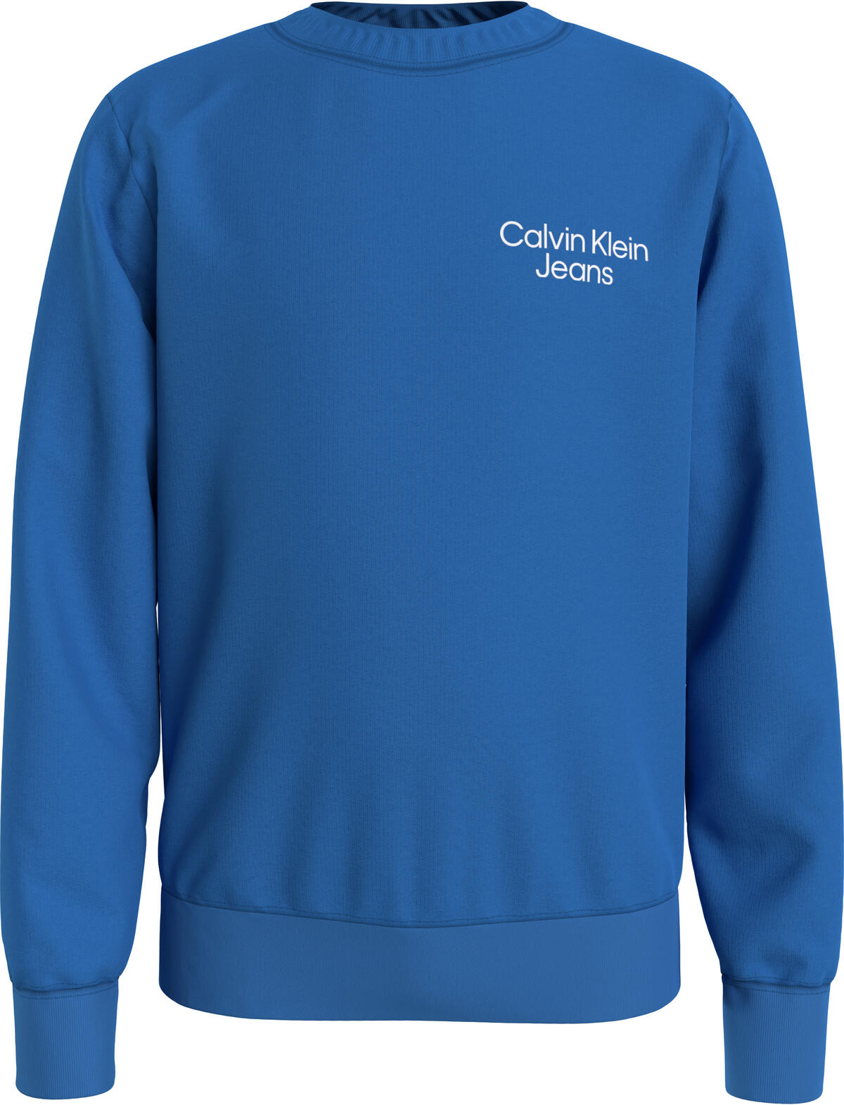 Calvin Klein CKJ STACK LOGO SWEAT Erkek Mavi Sweatshirt