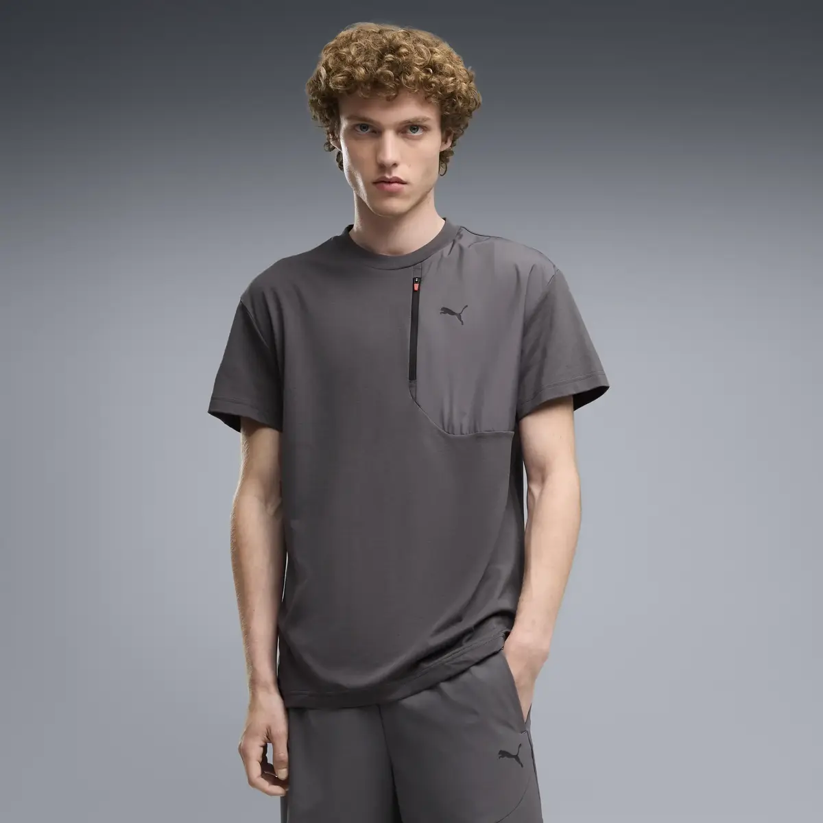 PUMA PUMATECH Tee Gri Erkek T-Shirt
