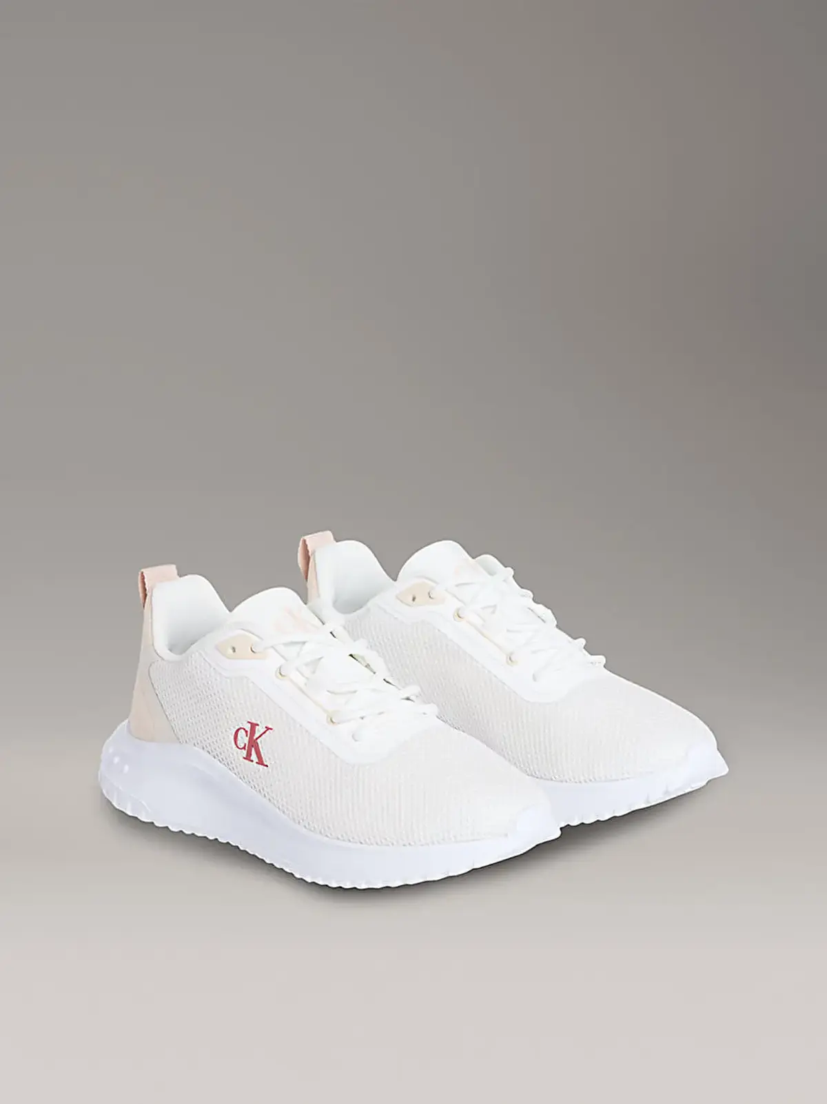 Calvin Klein EVA RUNNER L-UP MIX MESH LOGO CK Beyaz Kadın Günlük Spor Ayakkabı