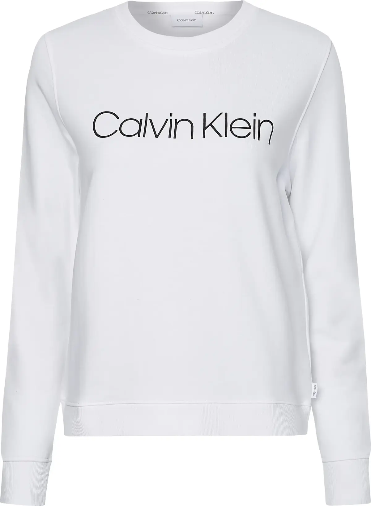 Calvin Klein CORE LOGO LS SWEATSH Kadın Beyaz Sweatshirt