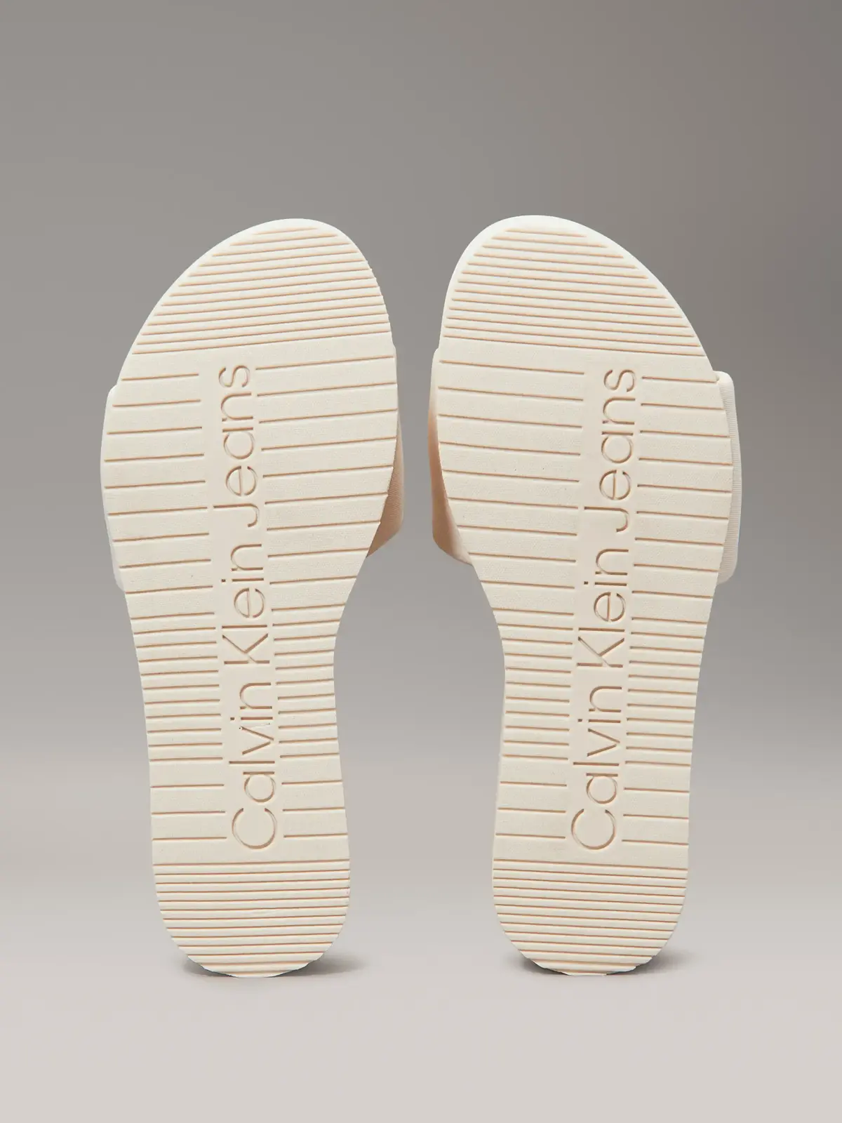 Calvin Klein FLATFORM SANDAL SLID, AEO Krem Kadın Terlik