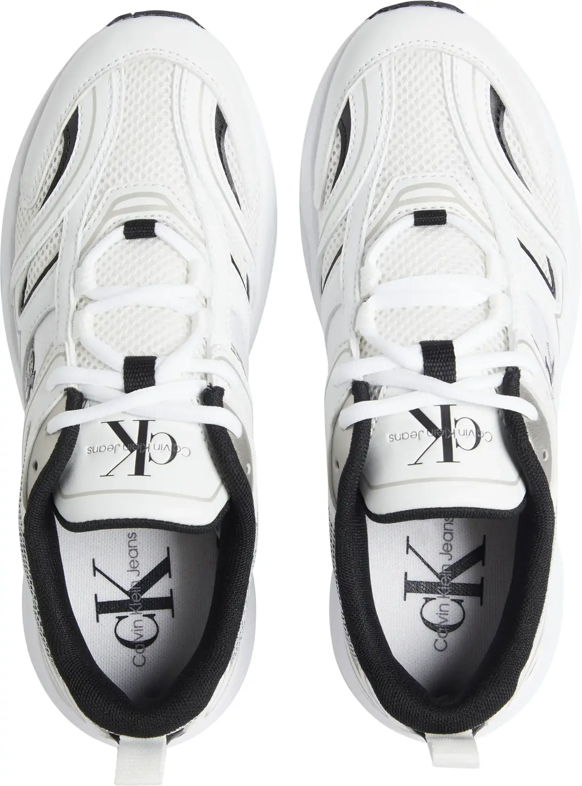 Calvin Klein RETRO TENNIS MESH ML, 01W Beyaz Kadın Spor Ayakkabı & Sneaker