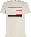 Tommy Hilfiger GROSSGRAIN FLAG TEE Erkek Bej T-Shirt