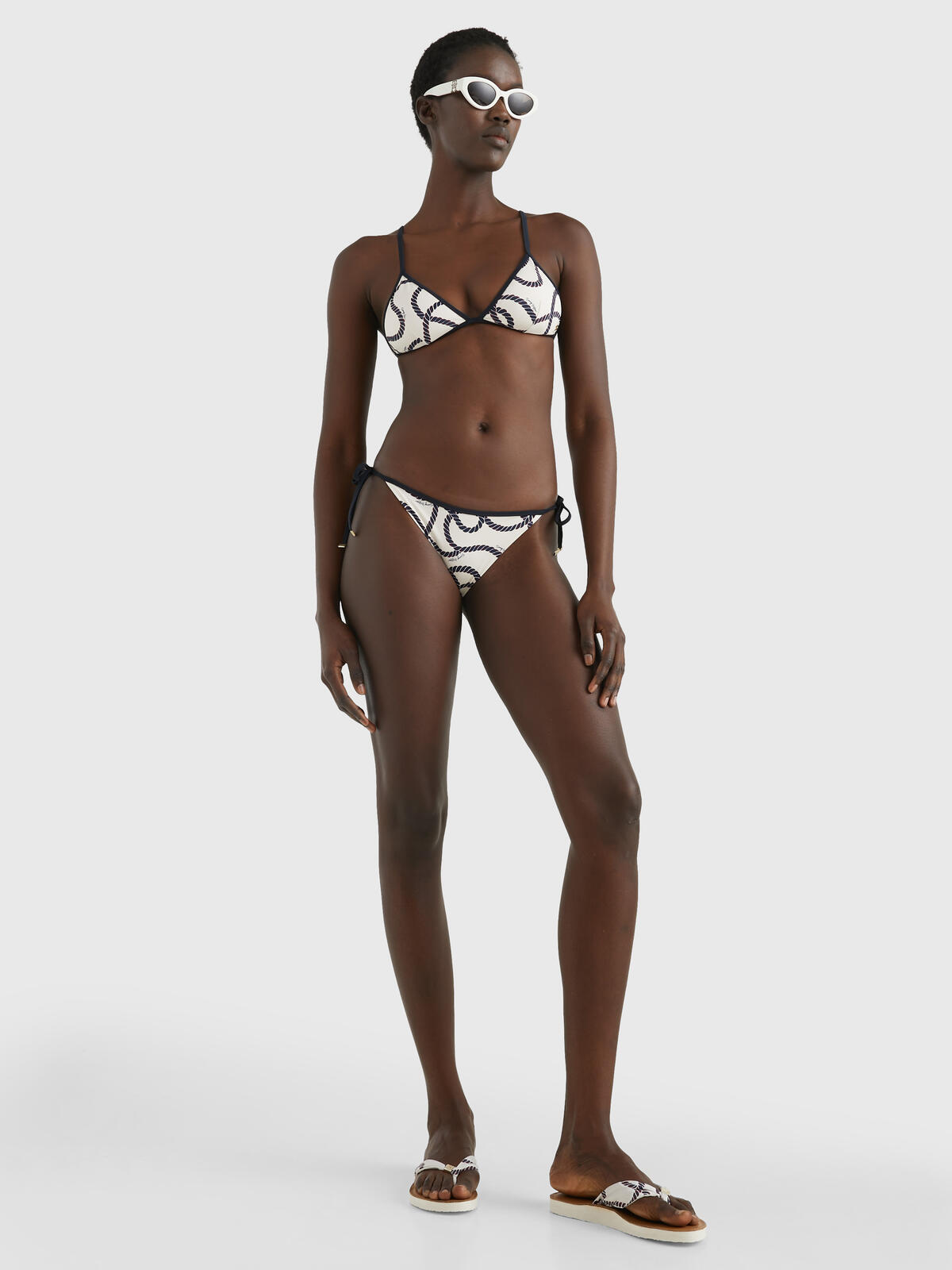 Tommy Hilfiger STRING SIDE TIE PRIN Kadın Bej Bikini Altı