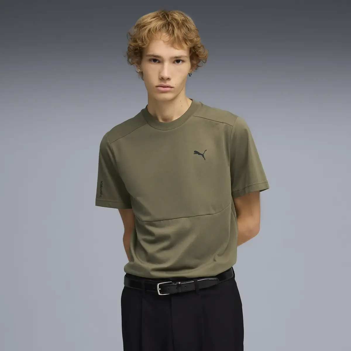 Puma PUMATECH Tee Yeşil Erkek T-Shirt & Polo