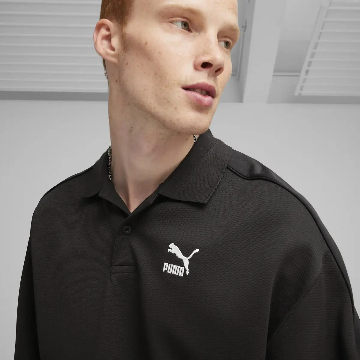PUMA T7 Polo Crew Siyah Erkek Sweatshirt