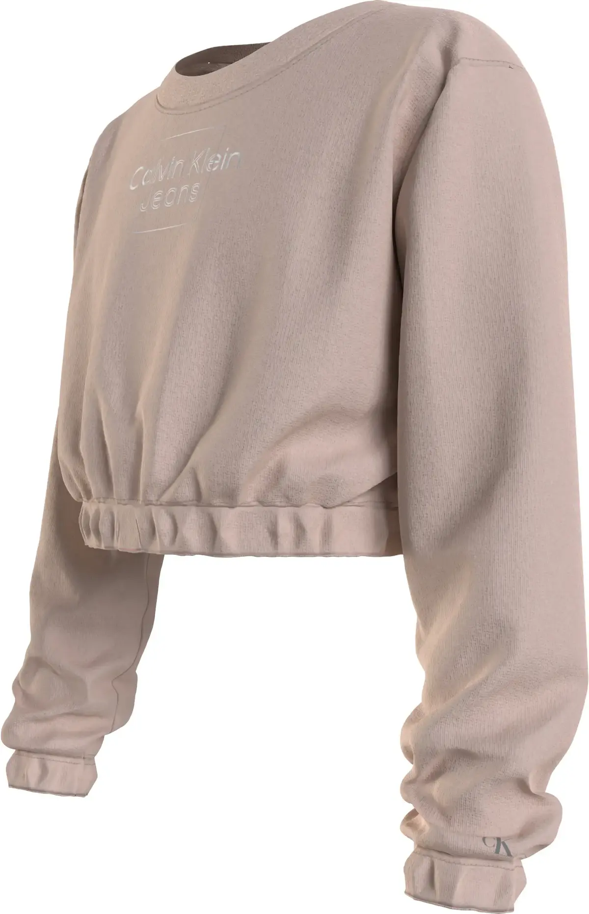 Calvin Klein METALLIC BOX LOGO SW Kadın Kahverengi Sweatshirt