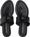 Calvin Klein FLAT SANDAL TOEPOST, 0GJ Siyah Kadın Terlik