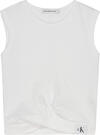 Calvin Klein MOVEMENT LABEL TWIST Kadın Beyaz T-Shirt