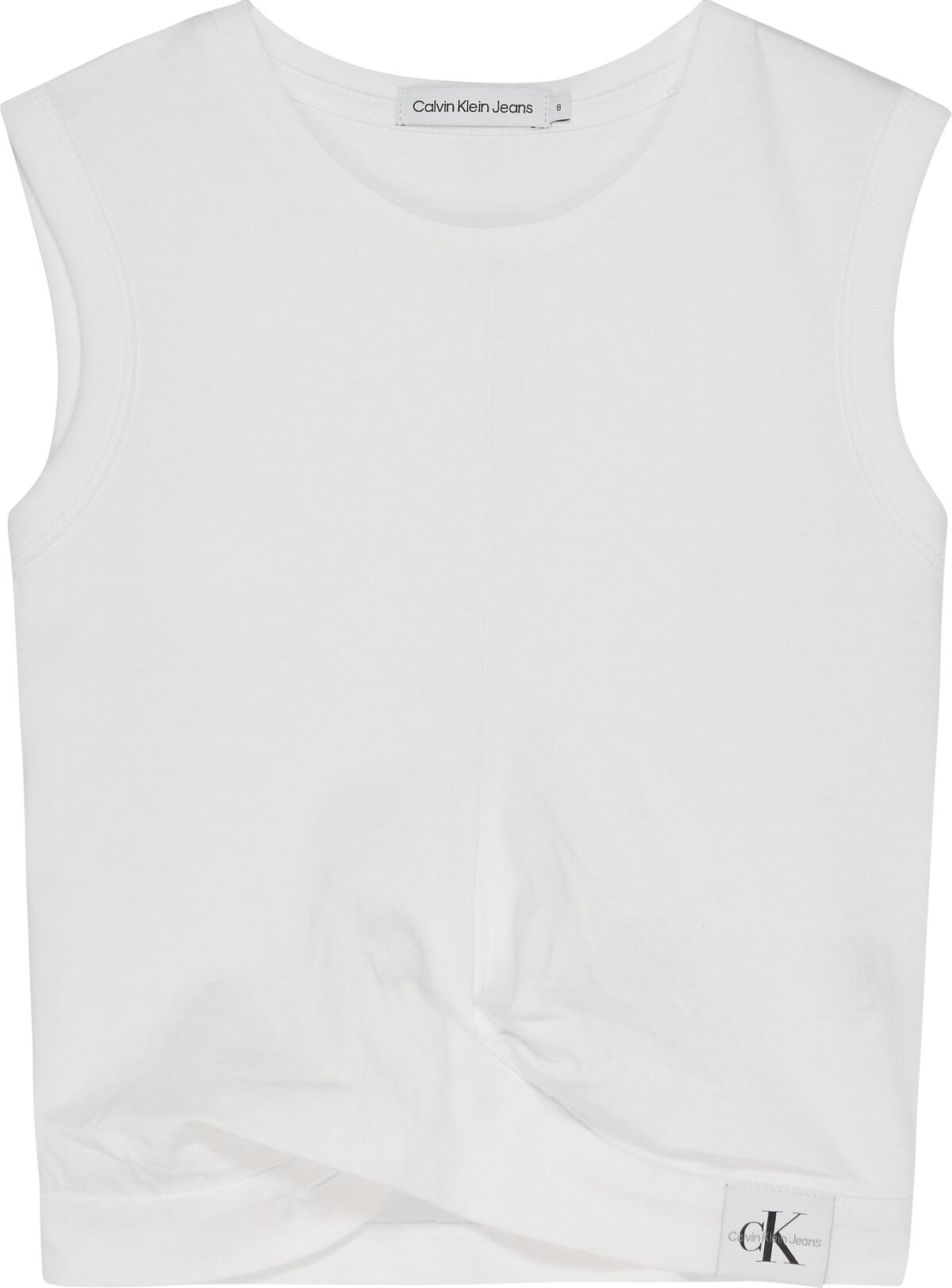 Calvin Klein MOVEMENT LABEL TWIST Kadın Beyaz T-Shirt