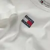 Tommy Hilfiger TJW SLIM BADGE RIB T, YBL Beyaz Kadın T-Shirt & Polo