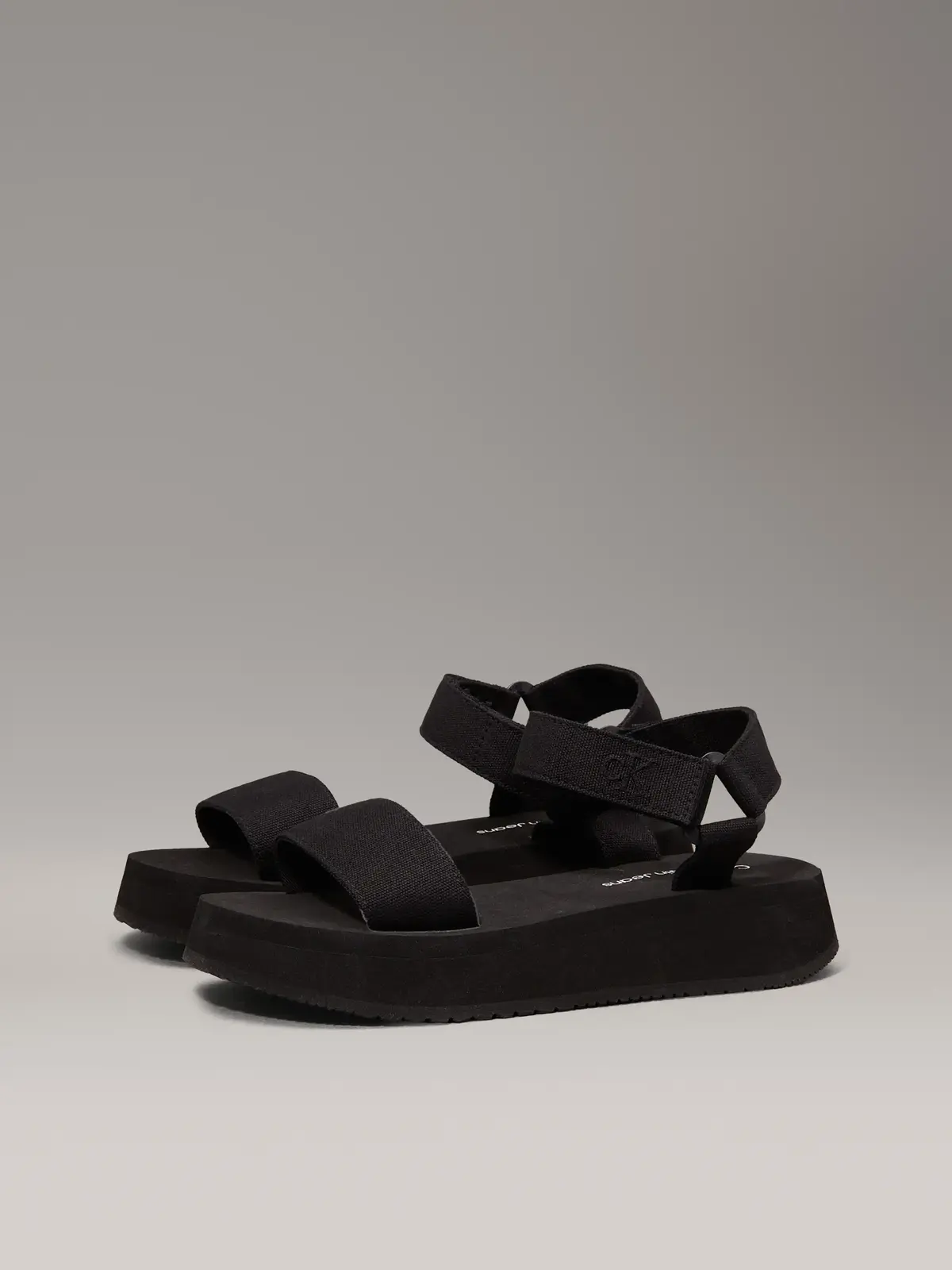 Calvin Klein SANDAL VELCRO WEBBIN, 0GJ Siyah Kadın Terlik