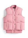 Tommy Hilfiger Branded Puffer Pembe Kız Çocuk Yelek