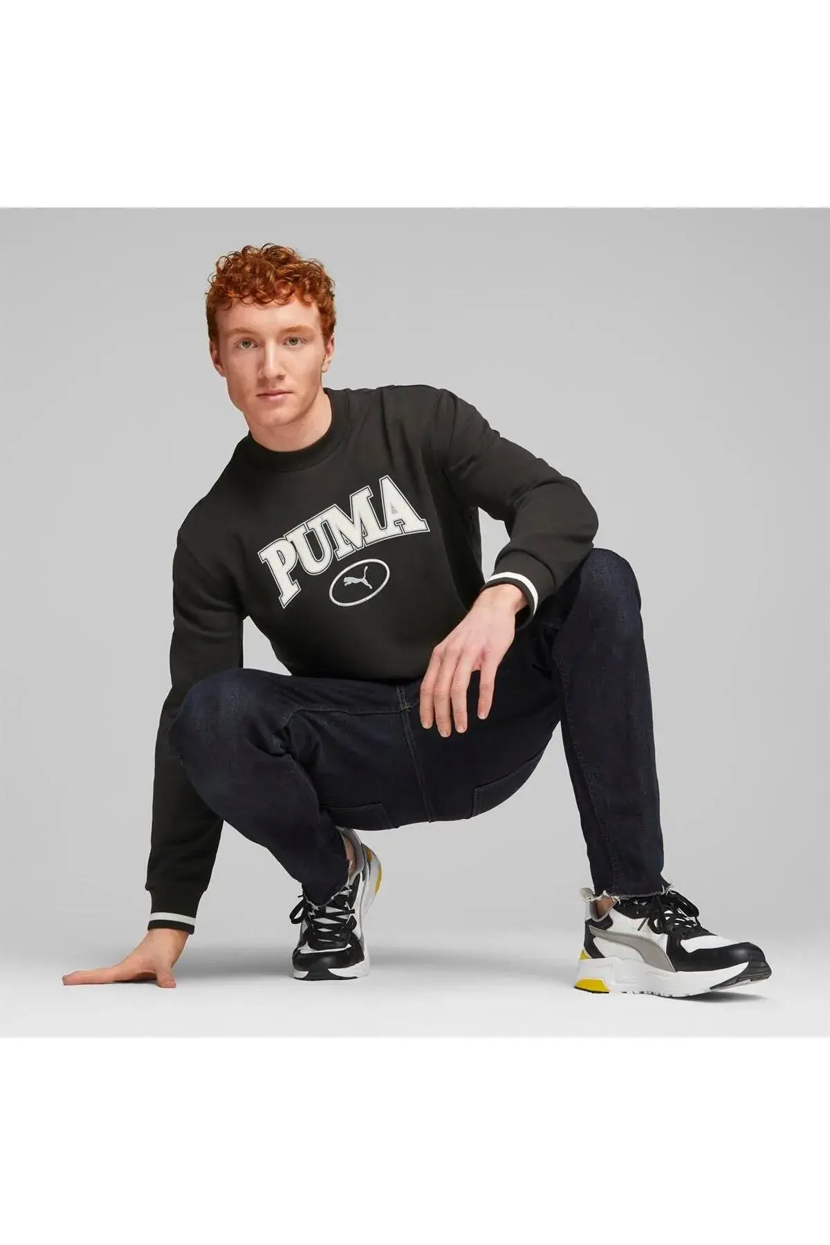 Puma SQUAD Crew TR Siyah Erkek Sweatshirt
