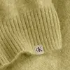 Calvin Klein FLUFFY YARN V-NECK S Kadın Yeşil Kazak